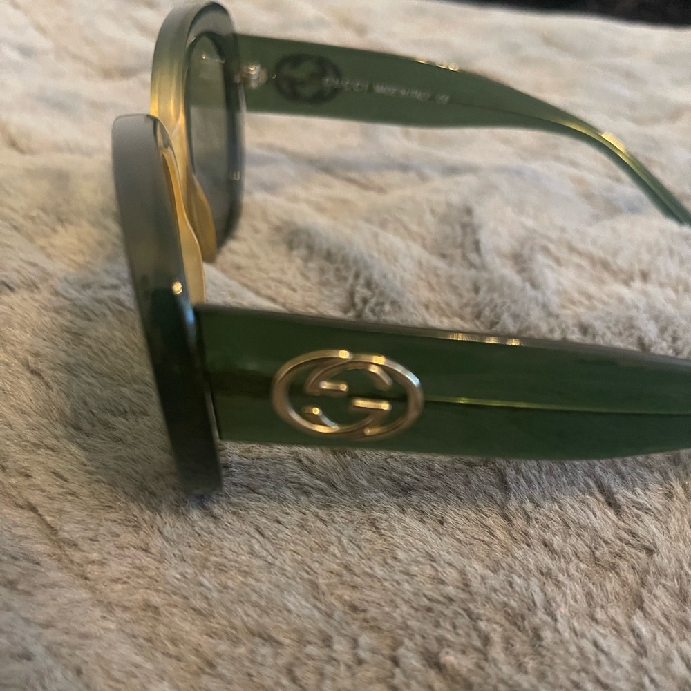 Gucci Green Sunglasses with Gold Accents
